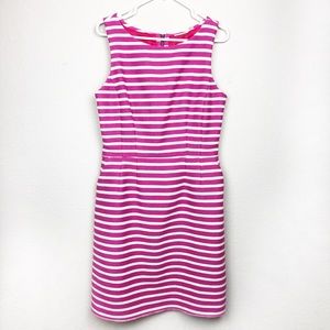 Halogen Striped Cutout Back Sheath Dress